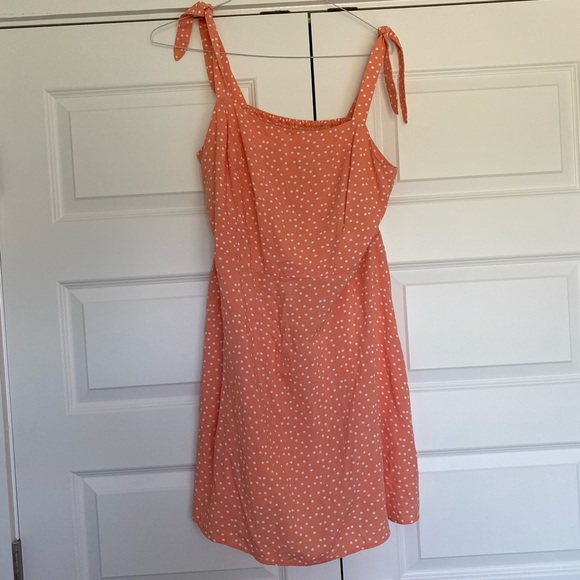 SO Dresses & Skirts - Peach polka dot skater dress